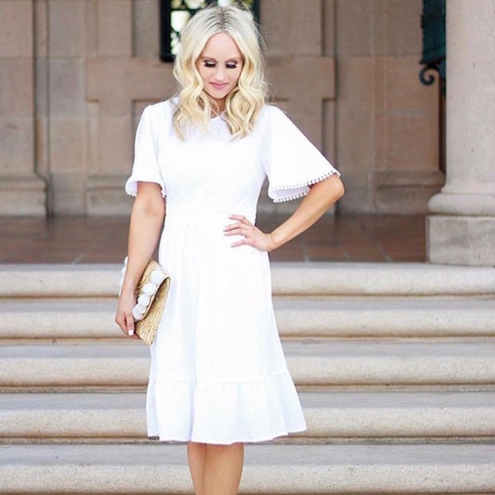 Rachel Parcel white a line dress